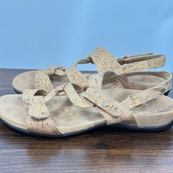 Vionic Women’s cork gold 3 way adjustable sandal size 8 - Picture 5 of 8